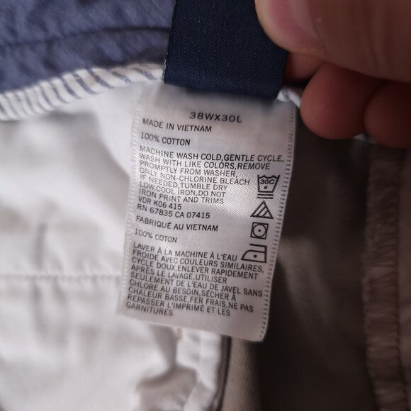 Nautica Classic Fit The Deck Pant Straight Leg Khaki Pants 38x30 RUNS SMALL - Picture 15 of 16